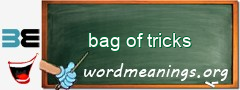 WordMeaning blackboard for bag of tricks